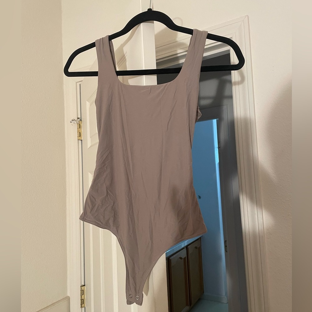 Abercrombie soft collection bodysuit in gray